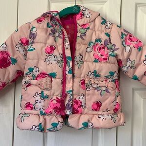 Pink floral coat